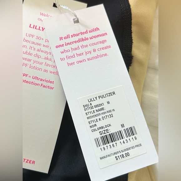 NWT, Lilly Pulitzer Weekender Noir Color-block 24” Leggings, Size Medium - Picture 5 of 15